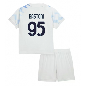Billige Fotballdrakt Inter Milan Alessandro Bastoni #95 Replika Bortedraktsett Barn 2025-26 Kortermet (med bukser)